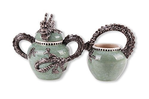 Blue Sky Clayworks Clayworks Dragon Creamer, 5.8 x 4.8 x 6, Green