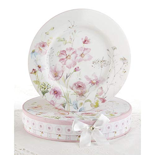 Delton 8" Porcelain 2-Plate Set/Box, Poppyseed