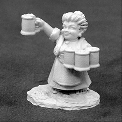 Reaper Miniatures Poppy Cloverlocks, Halfling Barmaid #03932 Unpainted Metal