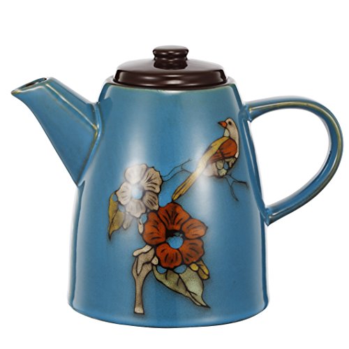 A&B Home, Blue, 5 x 9 x 7-Inch Kathy Ireland Exotic Melodies Teapot