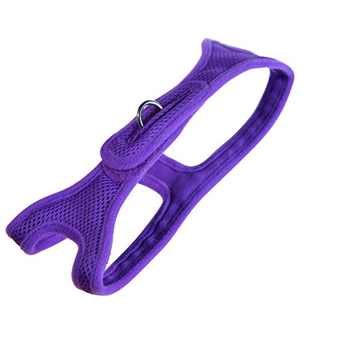 OmniPet ChokeFree Velpro Mesh Pet Shoulder Harness Collar, 14", Purple
