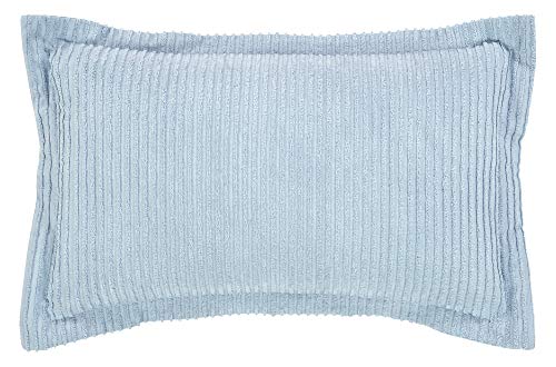 Better Trends Jullian Collection is Super Soft and Light Weight in Bold Stripes Design 100% Cotton Tufted Unique Luxurious Machine Washable Tumble Dry, King Sham, Blue