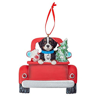 Kurt Adler Bernese Mountain Dog Truck Ornament | 5"
