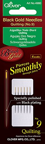 Clover Needles, Quilting No.9, Black/Gold