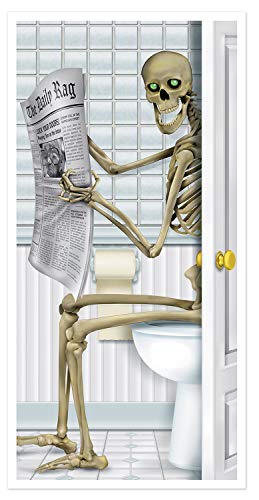 Beistle Skeleton Restroom Door Cover Party Accessory (1 count) (1/Pkg)