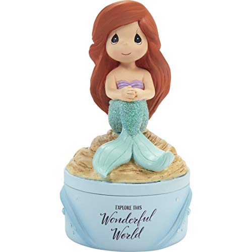 Precious Moments 202036 Little Mermaid Ariel Explore This World Resin Disney Covered Box, One Size, Multicolored