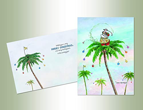 LPG Greetings Performing Arts Full Color Inside Golfer on Palm Tree Stationery Paper, 52752-18