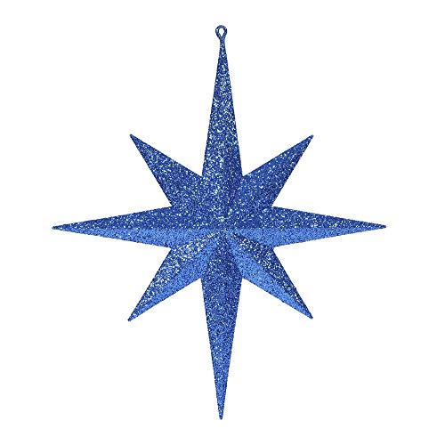 Vickerman M167524 Plastic Iridescent Glitter Bethlehem Star, 15.75", Emerald