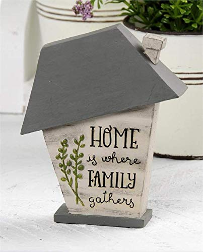 Blossom Bucket 201-12456 Home is Where House Decorative Sign, 4-inch High
