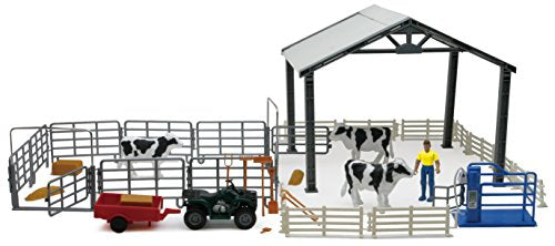 New Ray Toys New-Ray SS-05045 Newray Dairy Farm Life Play Set, Multicolor