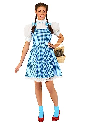 Rubie's Costume Wizard Of Oz Adult Dorothy Dress and Hair Bows, Blue/White, Standard