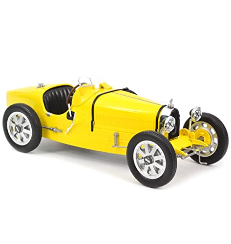 Motor City Classics Norev NV125702 1:12 T35 1925-Yellow Bugatti Collectable Model, Multi