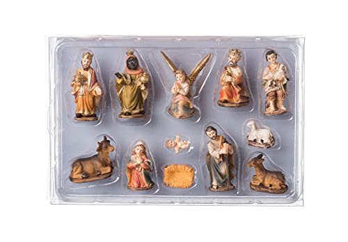Roman Inc. 2" 12 Piece SET Nativity in Muted Colors of Earth Tones