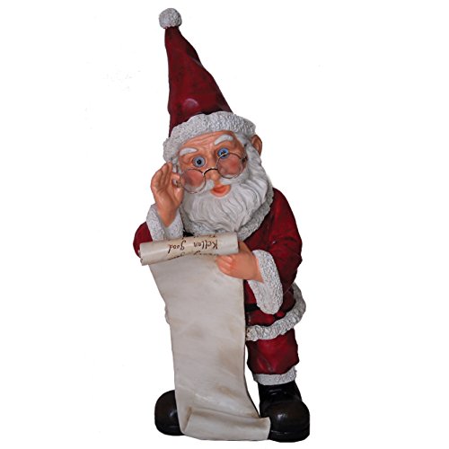 BFG supply Michael Carr Designs Garrold Santa with List Outdoor Christmas Holiday Figurine for Gardens, patios and lawns (80074)