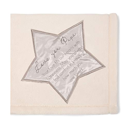 Pavilion Gift Company Love You Papa-50x60 Super Soft Royal Plush Throw Blanket, Cream