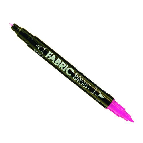 Uchida 122-C-F9 Marvy Fabric Ball and Brush Marker, Fluorescent Pink