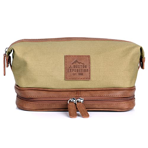 JYS Enterprise J. Buxton Expedition II Huntington Gear Bottom Zip Travel Kit Tan