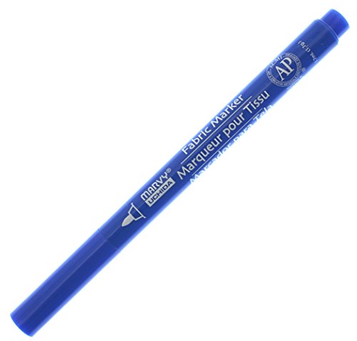 Uchida 522-C-3 Marvy Fine Point Fabric Marker, Blue