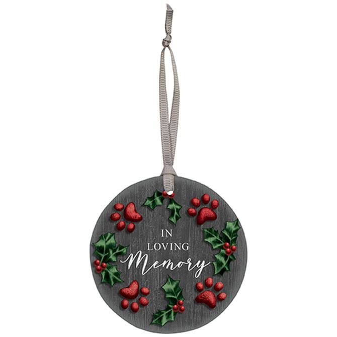Carson Home Accents in Loving Memory Hanging Ornament, 3.5-inch Diameter
