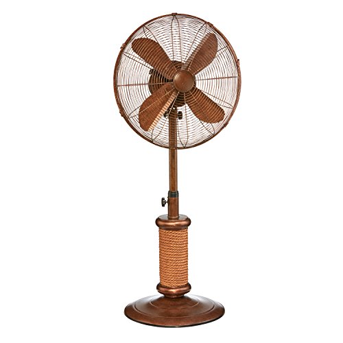 DecoBREEZE Adjustable Height Oscillating Outdoor Pedestal Fan, 18 In, Nautica