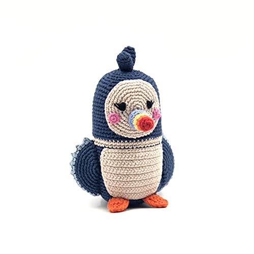 Pebble Fair Trade Handmade Crochet Cotton Puffin Rattle‚Äö√Ñ√∂‚àö√ë¬¨‚àÇ