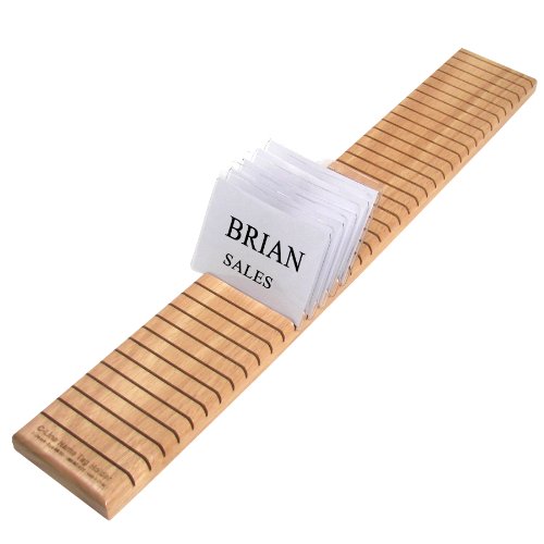 C-Line Wooden Name Badge Holder, 40-Card Capacity, 3.5 x 0.75 x 23.63 Inches, Oak Finish, One Each (98700)