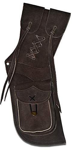 UNIVERSE ARCHERY Arrow Quiver | Genuine Suede Leather Arrow Holder | Traditional H-Grade Handmade Quiver for Hunting & Archery Sports | Lightweight & Comfortable | Brown (39cm/15.50 Inches)