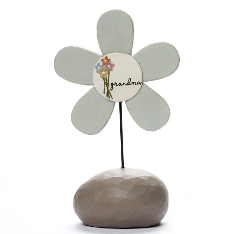 Blossom Bucket Grandma Flower Bright Blessings Figurine, 5.25-inch Height, Resin