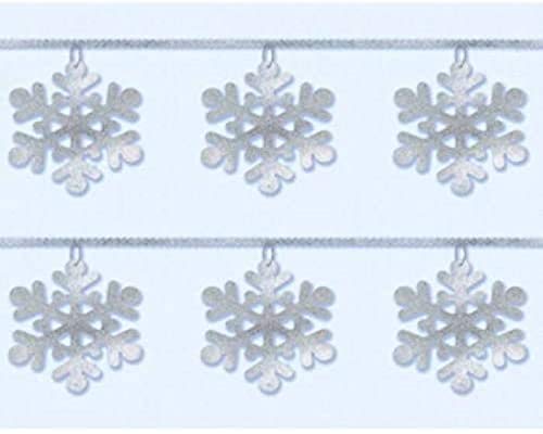 amscan Snowflake Sequined Ring Garland -9&