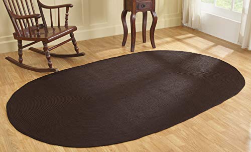 Better Trends Alpine Braid Collection is Durable & Stain Resistant Reversible Indoor Area Utility Rug 100% Polypropylene in Vibrant Colors, 60 in x 96 in, Chocolate Solid