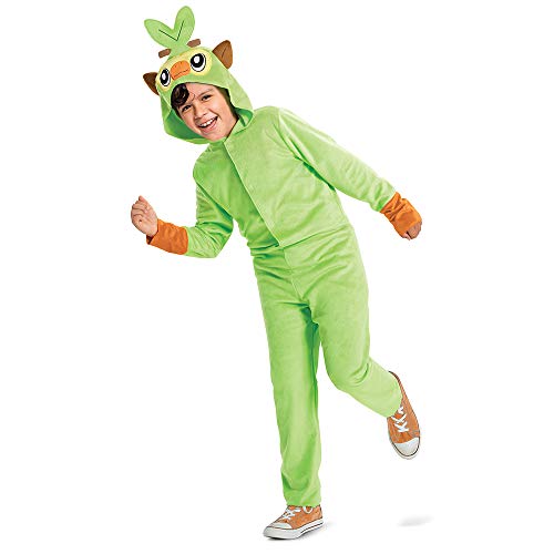 Disguise Grookey Hooded Jumpsuit Costume for Kids, Pokemon, Classic Size Large (10-12)