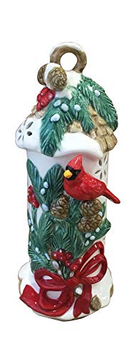 Blue Sky Clayworks Clayworkss Holly Berry Cardinal Bird Candle House Candle Holder