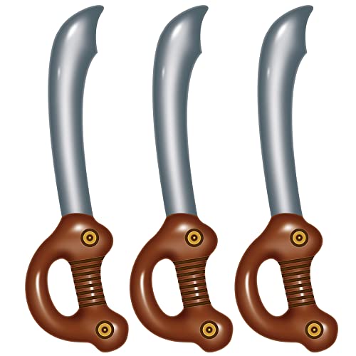 Beistle S54681AZ3 Inflatable Swords 24", Pack of 3