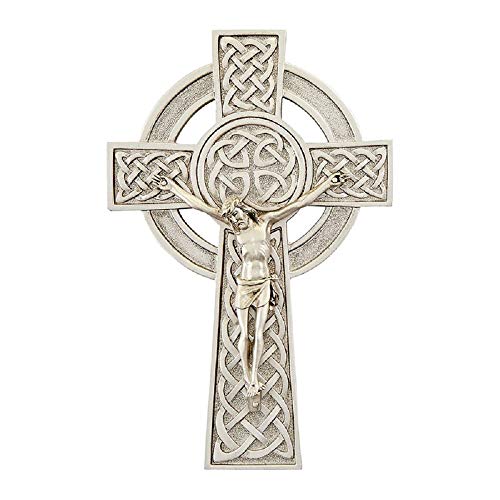 Christian Brands Creative Brands JC-9221-E Knotted Celtic Crucifix, 8-inch Height, Pewter