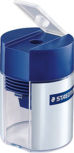 Pens Staedtler Handheld Manual Single-Hole Cylinder Pencil Sharpener, Blue/Silver (STD511001A6) Category: Pencil Sharpeners