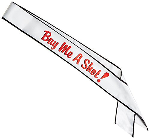 Beistle Buy Me A Shot/Ask Me Why Satin Sash Party Accessory (1 count) (1/Pkg)