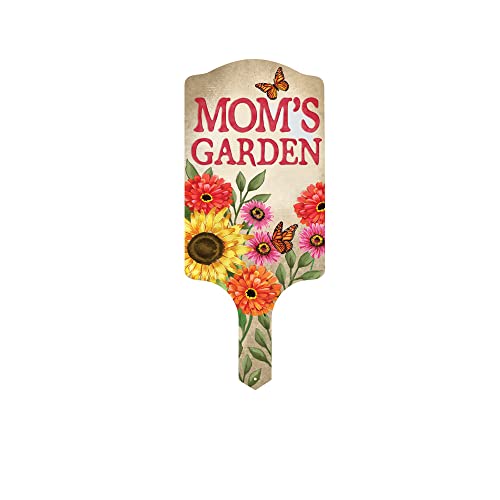 Carson Home 11942 Mom's Garden Garden Stake, 15.5-inch Length, UV Printed and Powder Coated Metal