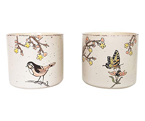 Blue Sky Clayworks Clayworks Spring Reactive Planters 6.5'', 2 Asst, Multi Color