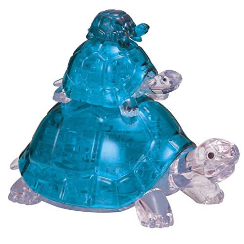University Games Turtles (Blue) Standard Crystal Puzzle from BePuzzled, 3D Crystal Puzzles and Brainteasers for Puzzlers Ages 12 and Up