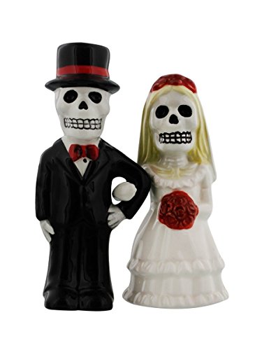 Pacific Trading Day of The Dead Love Never Dies Couple Salt and Pepper Shakers