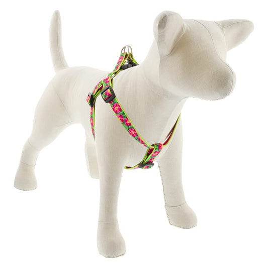 Lupine Pet Step in Dog Harness 3/4" Wide Petunias with 20-30" Girth