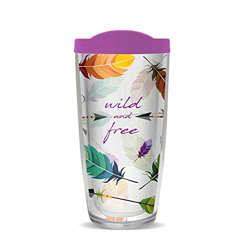 FREEHEART Wild & Free 22oz Tumbler with Purple Lid