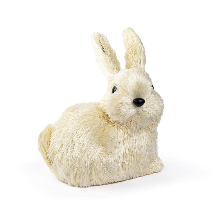 Blossom Bucket Small Alba Sisal Bunny Figurine, 4.75-inch Height, Home Decor Accent