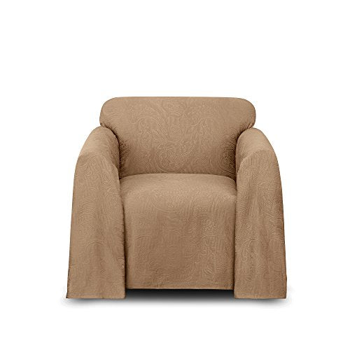 Belle Maison Stylemaster Alexandria Furniture Throw, Chair, Mocha