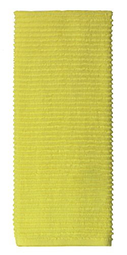 MUkitchen 100% Cotton Ridged Dishtowel, Sunburst - 18 x 28 inches