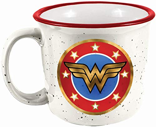 Spoontiques 21501 Wonder Woman Camper Mug, 14 ounces, White