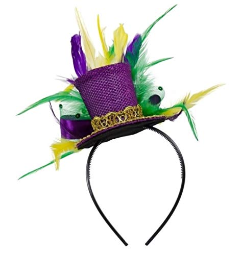 Beistle Mardi Gras Top Hat Headband | One Size | Multicolor | 1 Pc