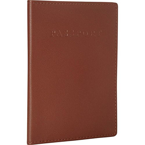 Royce Leather Passport Holder and Travel Document Organizer in Leather, Tan 2, One Size