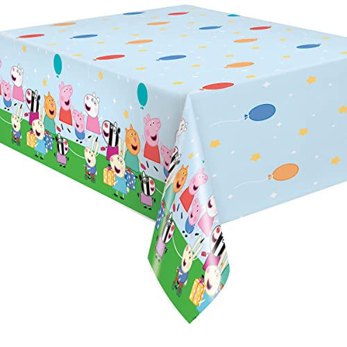 Unique Industries Peppa Pig Plastic Tablecover (54" X 84")
