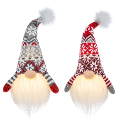 Ganz LED Snowflake Gnomes, Set of 2